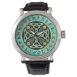 Dekorativ Celtickor - och runaalfabet Armbandsur
