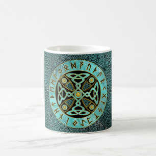 Dekorativ Celtickor - och runaalfabet Kaffemugg