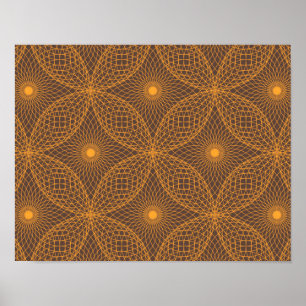 Dekorativ, chic, abstrakt mandala stil mönster poster
