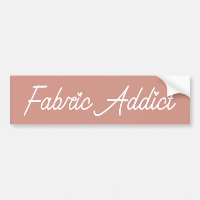 Dekorativ dekal för moderna quiltare: Fabric Addic (Framsidan)
