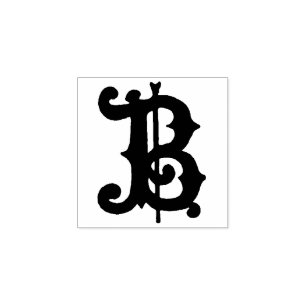 Dekorativ dekorativ Vintage i monogram Brev B Stämpel