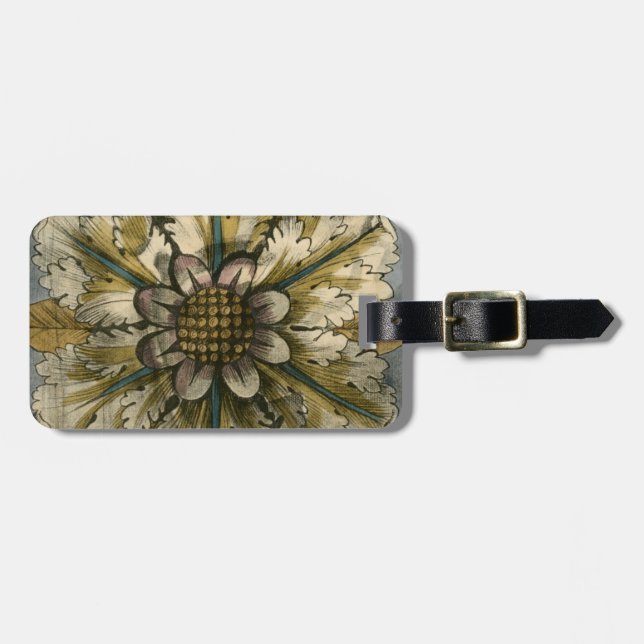 Dekorativ demask Rosette på Grått-bakgrunden Bagagebricka (Horisontell Framsida)