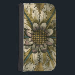 Dekorativ demask Rosette på Grått-bakgrunden Galaxy S4 Plånbok<br><div class="desc">Jennifer Goldberger producerade en dekorativ damm med en vacker rosette över en grått-bakgrund. En damm är ett vävt mönster som kan bestå av silke,  ull,  linne eller andra vävnader som uppfanns under det bysantinska imperiet. Köp den här utskriften för att visa dina vänner kärlek i den gamla kulturen!</div>