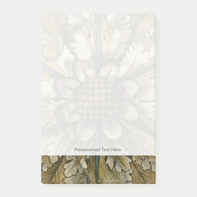 Dekorativ demask Rosette på Grått-bakgrunden Post-it Block (Framsida)