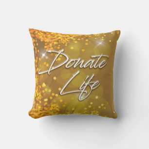 Dekorativ Elegant Guld jul Donate Life Kudde