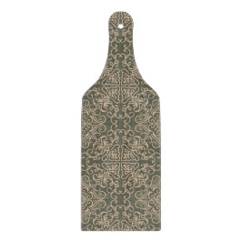 Dekorativ Elegant Ornament Mörk grönt Mönster