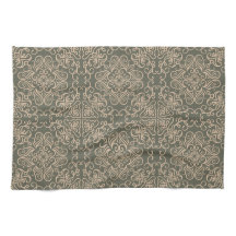 Dekorativ Elegant Ornament Mörk grönt Mönster