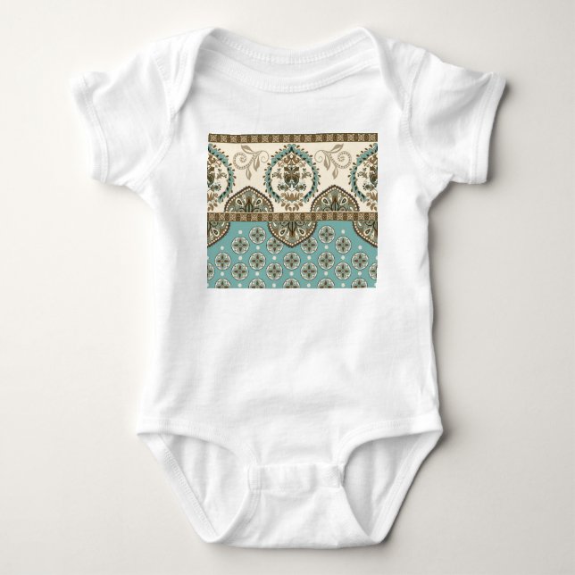 Dekorativ etnisk marockansk Stil Gräns T Shirt (Framsida)