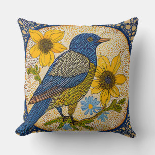 🌸 ✨ Dekorativ Fågel Hem Inredning Natur Dekor 🐦 Kudde