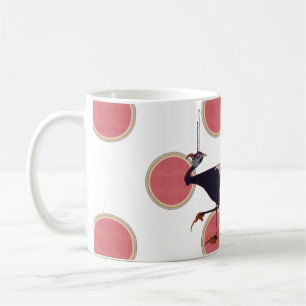 Dekorativ fågelmut för art nouveau 1910 kaffemugg