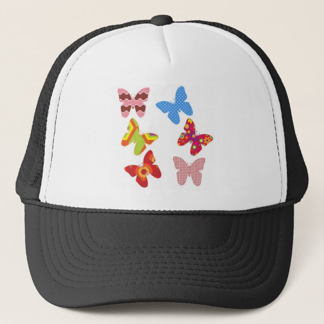 Dekorativ Färgad Butterflies Keps (Framsida)