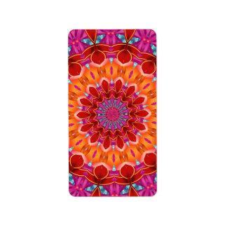 Dekorativ färgad mönster adressetikett