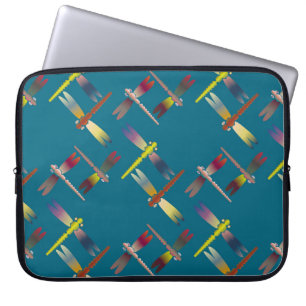 Dekorativ färgad sömlös mönster med söt dra laptop fodral