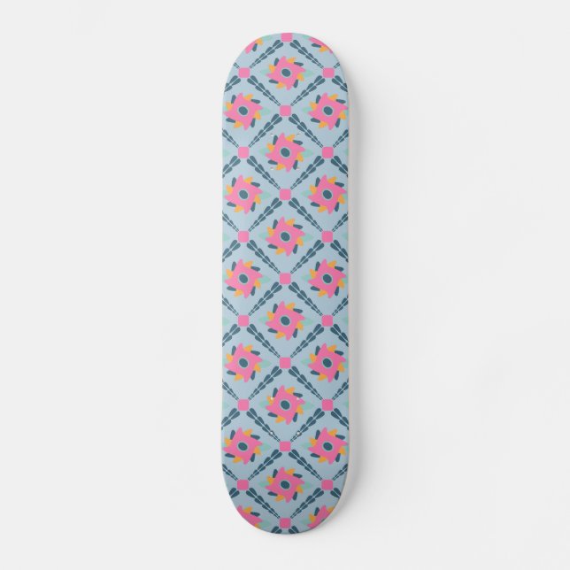 Dekorativ, färglös mini skateboard bräda 18,5 cm (Framsida)