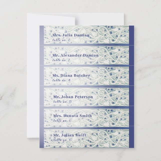 Dekorativ flytande julmiddag inbjudningar (Framsida)