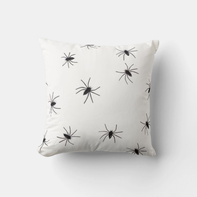 Dekorativ fnuny Spooky Spiders Halloween Seamless Kudde (Framsida)