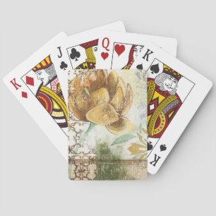 Dekorativ Fresco-design med Globe Flower Casinokort