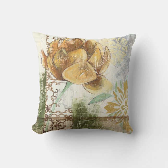 Dekorativ Fresco-design med Globe Flower Kudde (Framsida)
