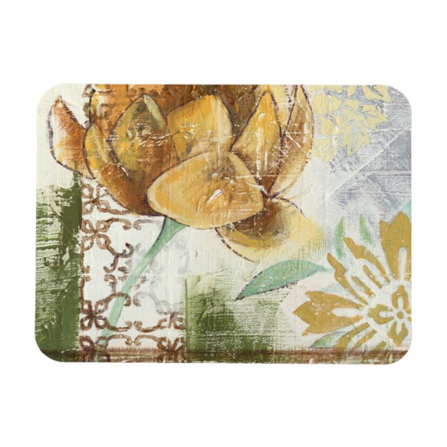 Dekorativ Fresco-design med Globe Flower Magnet (Horisontell)