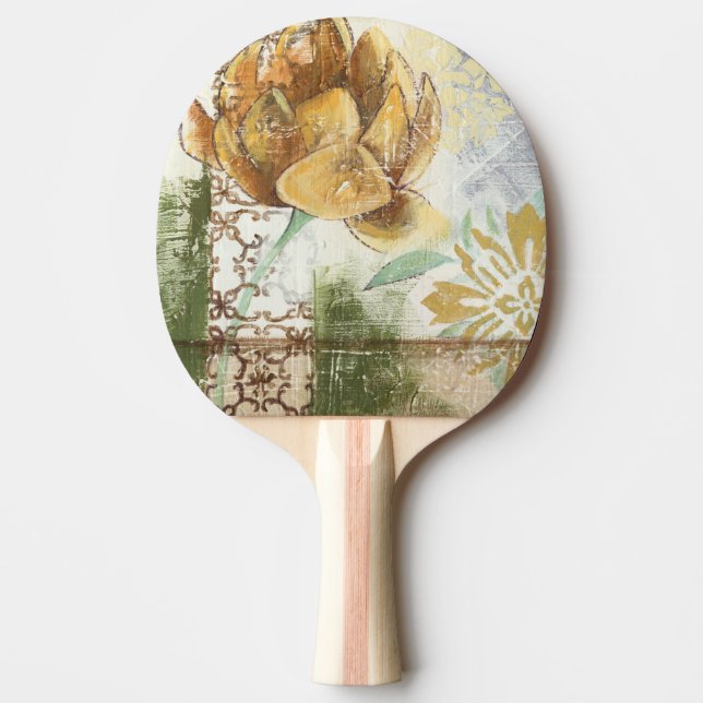 Dekorativ Fresco-design med Globe Flower Pingisracket (Framsidan)