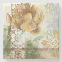Dekorativ Fresco-design med Globe Flower