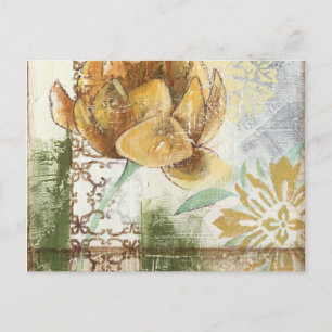 Dekorativ Fresco-design med Globe Flower Vykort