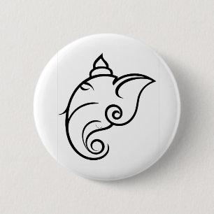 Dekorativ Ganesha-design Knapp