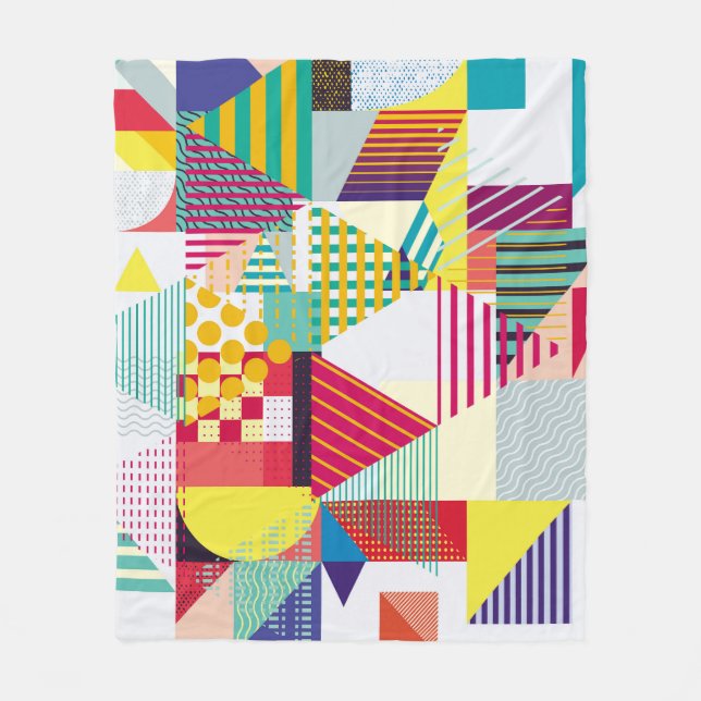 Dekorativ geometri, abstrakt sömlös mönster. fleecefilt (Framsidan)