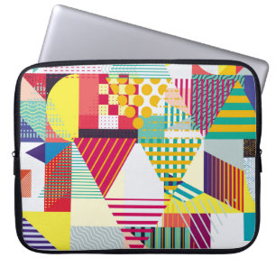 Dekorativ geometri, abstrakt sömlös mönster. laptop fodral