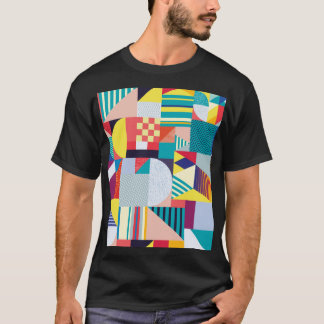 Dekorativ geometri: Vintagens Abstrakt Mönster. T Shirt