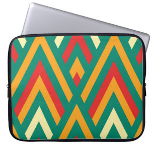 Dekorativ geometri: Vintagens Abstrakt sömlös. Laptop Fodral