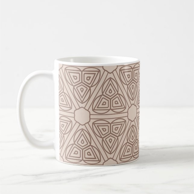dekorativ geometrisk sömlös mönster. illustration kaffemugg (Vänster)