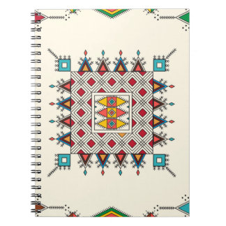 Dekorativ geometrisk upprepning av mönster inspire anteckningsbok