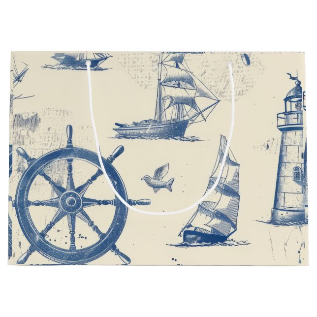 Dekorativ gift-flagga med Marine Inslag (Framsidan)