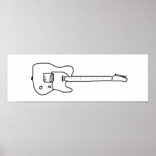 dekorativ gitarr poster