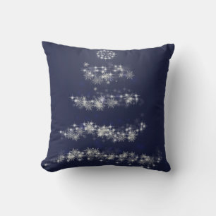 Dekorativ Glitter Julgran Kudde