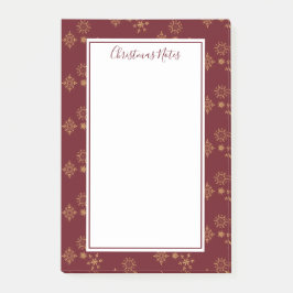 Dekorativ Golden Snöflingor-jul Post-it Block