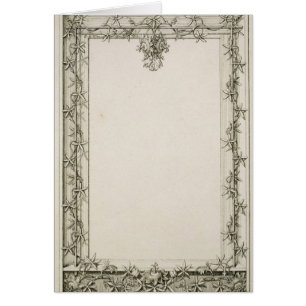 Dekorativ gräns, 1809 hälsningskort