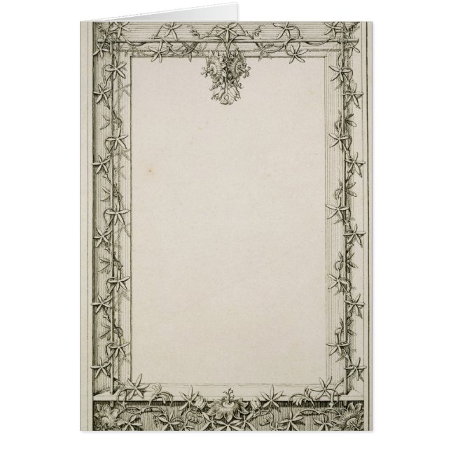 Dekorativ gräns, 1809 hälsningskort (Framsidan)