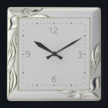 Dekorativ grått elegant Art Deco Fyrkantig Klocka<br><div class="desc">Underbar Art Deco-klockdesign. Du kommer att kärlek det som andra. Du kan fritt använda den här designen för andra produkter eller anpassa och lägga till text. Följ mig för mer. Tack. Ha en trevlig dag.</div>