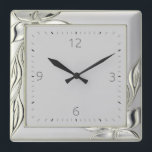 Dekorativ grått elegant Art Deco Fyrkantig Klocka<br><div class="desc">Underbar Art Deco-klockdesign. Du kommer att kärlek det som andra. Du kan fritt använda den här designen för andra produkter eller anpassa och lägga till text. Följ mig för mer. Tack. Ha en trevlig dag.</div>