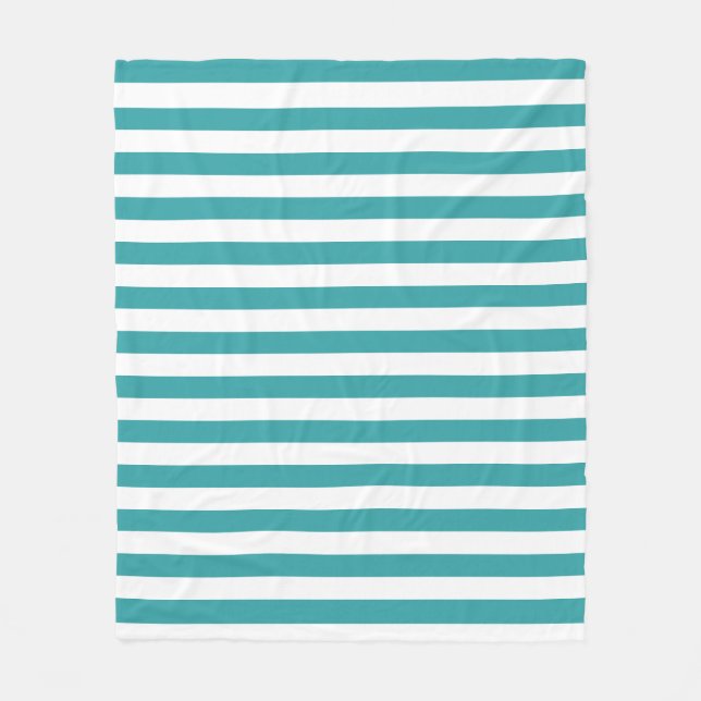 Dekorativ Grönt Vit stripe Trend Färg Modern Fleecefilt (Framsidan)