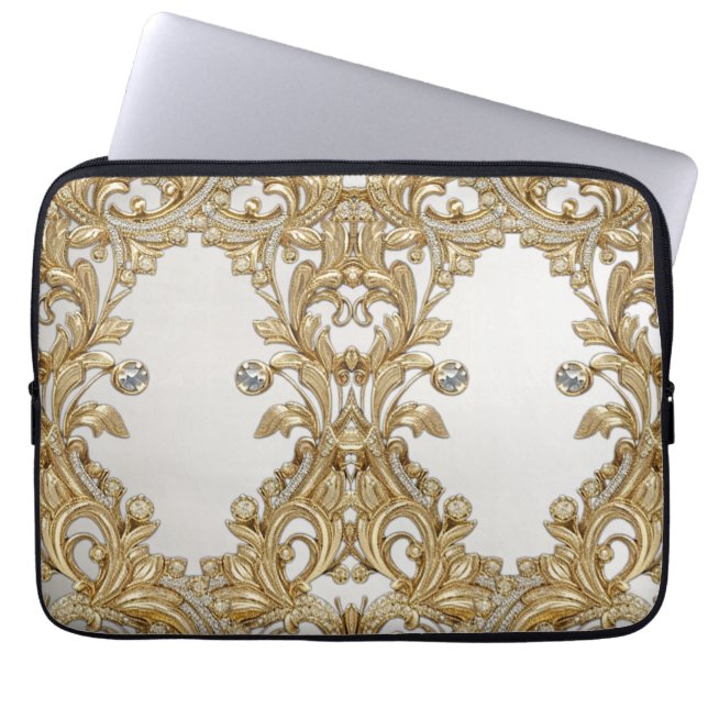 Dekorativ Guld Laptop sleeve (Framsidan)