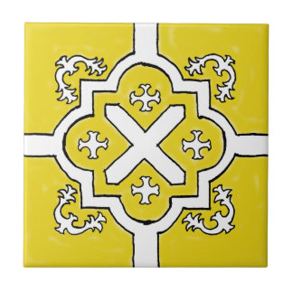 Dekorativ Gult (spanska Stil) Kakelplatta