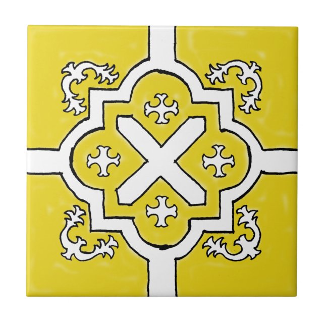 Dekorativ Gult (spanska Stil) Kakelplatta (Framsidan)