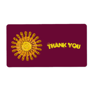 Dekorativ gyllene sol-symbol fraktsedel