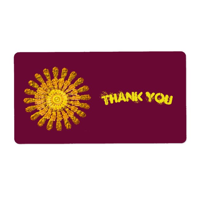 Dekorativ gyllene sol-symbol fraktsedel (Framsidan)