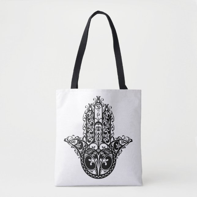 Dekorativ Hamsa design 2 Tygkasse (Framsida)