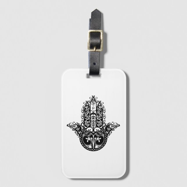 Dekorativ Hamsa design Bagagebricka (Framsida vertikal)