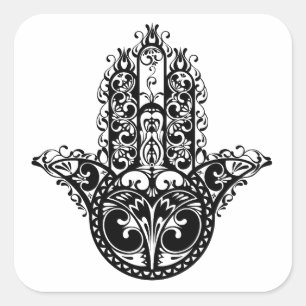 Dekorativ Hamsa-design Fyrkantigt Klistermärke